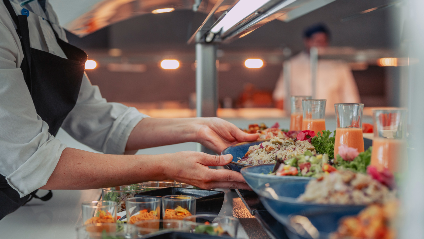 An Open air dining area in La Cascada at Labranda Marieta