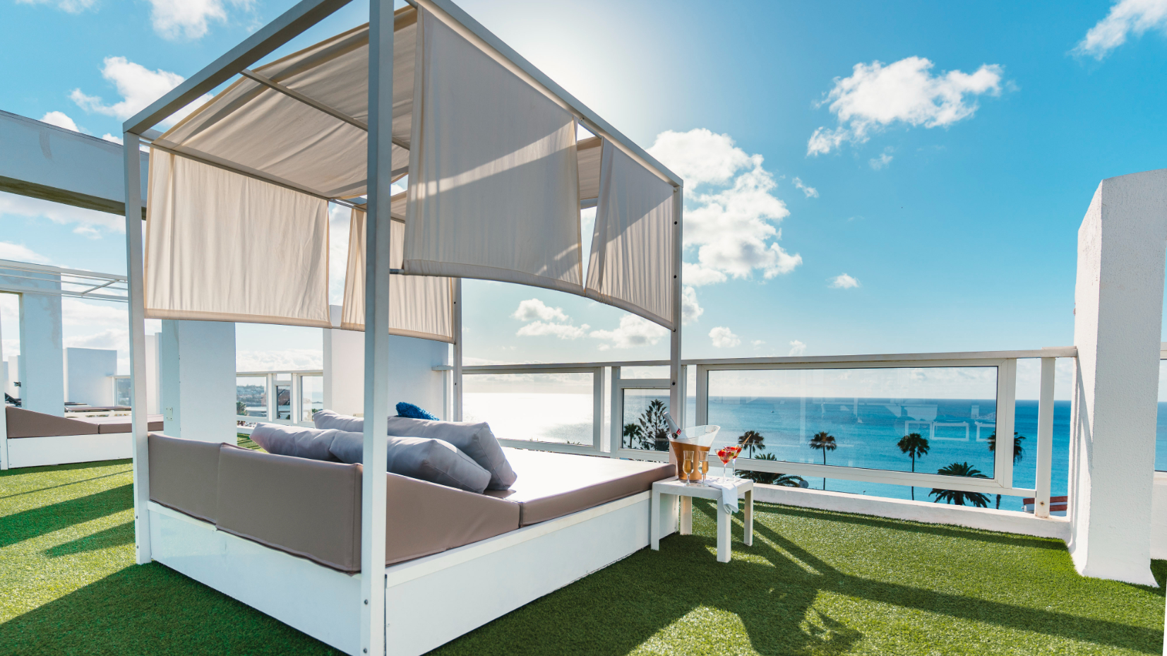 A Distant view of The Zeus Rooftop Bar at Labranda Marieta 